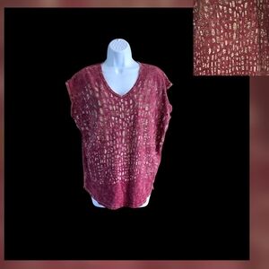 VOCAL Shirt Cap Sleeve Tank Metal Studs Bling Y2k Whimsigoth Rock Princess Sz S